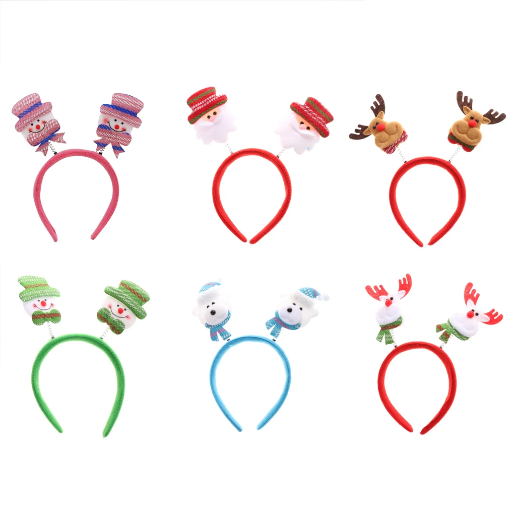 Pack of 6 Santa Claus Dear Headband Christmas Hair Bands Party Decoration Pack of 6 Santa Claus Dear Headband Christmas Hair Bands Party Decoration