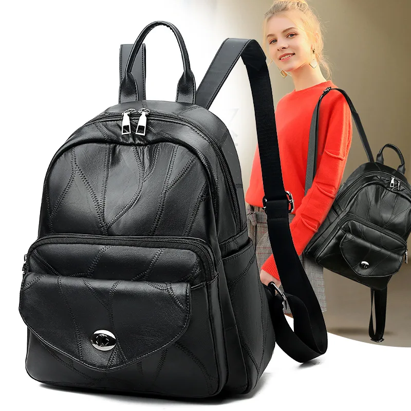 Genuine Leather WOMEN'S Backpack 2019 New Style Sheepskin WOMEN'S Bag Large Capacity Casual Soft Leather Backpack Versatile Momm
Genuine Leather WOMEN'S Backpack 2019 New Style Sheepskin WOMEN'S Bag Large Capacity Casual Soft Leather Backpack Versatile Momm