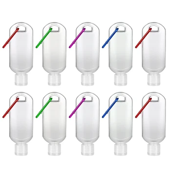 10pcs 50ml Refillable Bottles Lightweight Portable Hand Sanitizer Containers Travel Bottles Alcohol Containers with Hook Keyring
10pcs 50ml Refillable Bottles Lightweight Portable Hand Sanitizer Containers Travel Bottles Alcohol Containers with Hook Keyring
