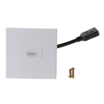 HDMI Wall Plate with short cable support 3D 4K 
HDMI Wall Plate with short cable support 3D 4K