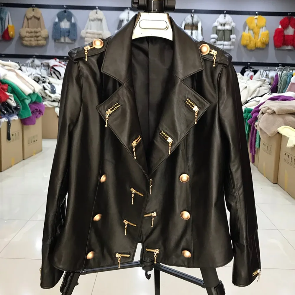 Genuine Leather Jacket Coat Women 2020 Fashion Brand Designer Real Sheepskin Ladies Spring Autumn Motor Jackets Female Big Size
Genuine Leather Jacket Coat Women 2020 Fashion Brand Designer Real Sheepskin Ladies Spring Autumn Motor Jackets Female Big Size