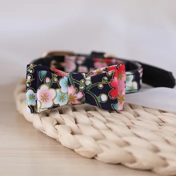 Japanese Style Cat Collar Pet Puppy Cat Bow Tie Collar Adjustable PU Leather Pet Cat Collar for Small Dogs
Japanese Style Cat Collar Pet Puppy Cat Bow Tie Collar Adjustable PU Leather Pet Cat Collar for Small Dogs