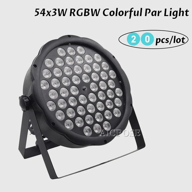 Светодиодный шт./лот LED Par 54x3W RGBW Light DMX контроллер для вечерние диско