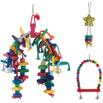 Various Bird Parrot Toys, Bird Hanging Shredding Swing Chew Toys Bell Pet Bird Cage Hammock Toy for Parakeets, Cockatiels, Conur
Various Bird Parrot Toys, Bird Hanging Shredding Swing Chew Toys Bell Pet Bird Cage Hammock Toy for Parakeets, Cockatiels, Conur