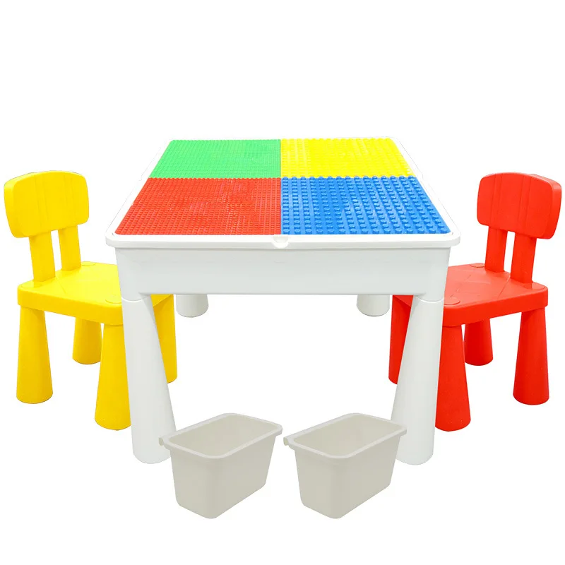 Children ji mu zhuo Multi-functional Toy Desk Baby Compatible Size Granule Educational Assembled Learning Table And Chair Set
Children ji mu zhuo Multi-functional Toy Desk Baby Compatible Size Granule Educational Assembled Learning Table And Chair Set