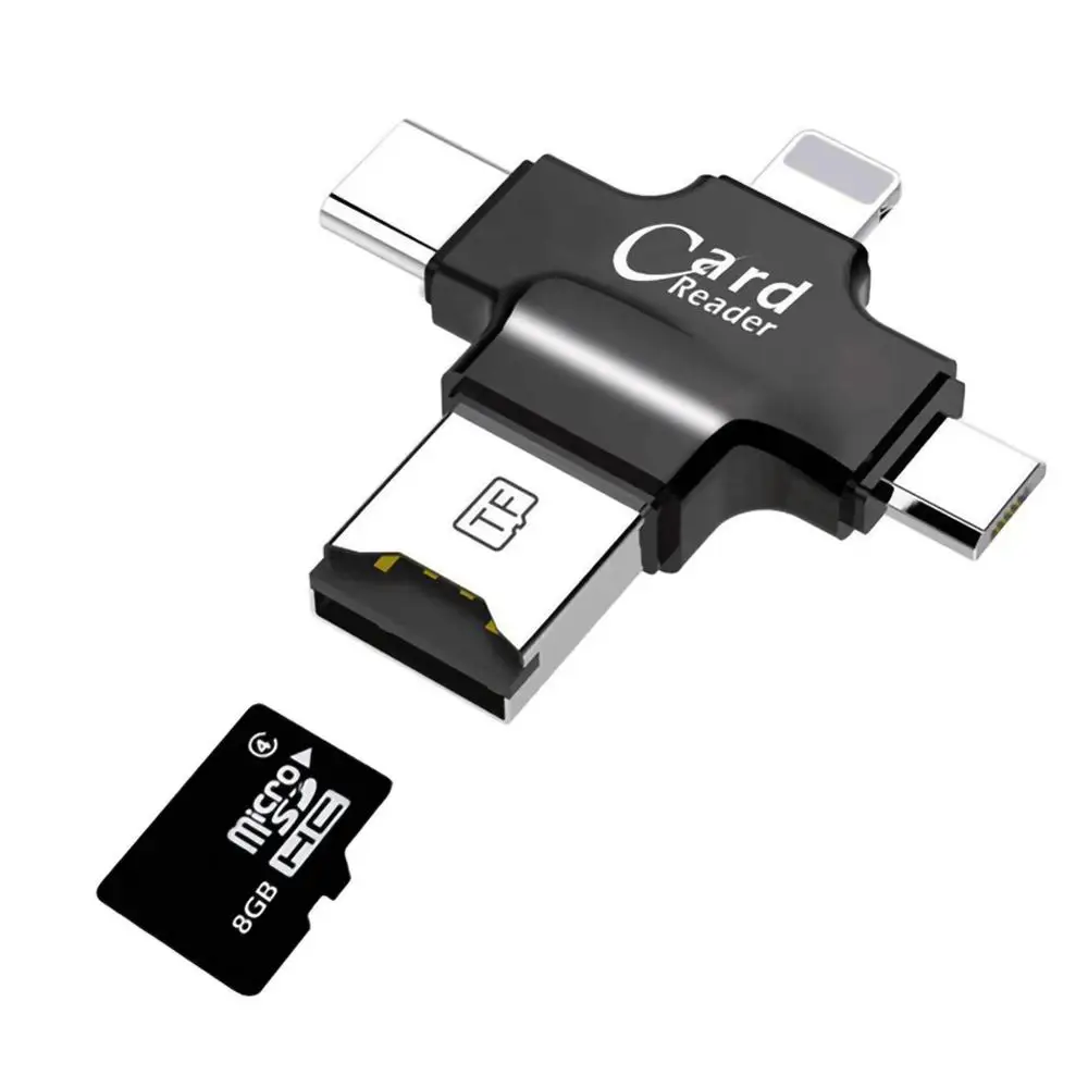 4 in 1 Card Reader usb-C Micro USB MicroSD tipo C Cardreader for Android ipad/iphone 7plus 6s5s MacBook OTG TF SD reader
4 in 1 Card Reader usb-C Micro USB MicroSD tipo C Cardreader for Android ipad/iphone 7plus 6s5s MacBook OTG TF SD reader