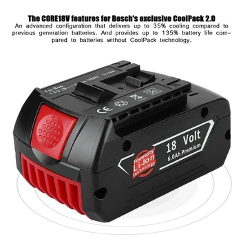 18V 6000mah Rechargeable Li-ion Battery For Bosch 18V Battery Backup 6.0A Portable Replacement For Bosch BAT609 Indicator light 
18V 6000mah Rechargeable Li-ion Battery For Bosch 18V Battery Backup 6.0A Portable Replacement For Bosch BAT609 Indicator light