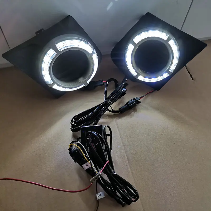 1 Набор для Mitsubishi L200 Triton 2015 2016 LED DRL дневные ходовые огни 12В ABS Противотуманные фары
