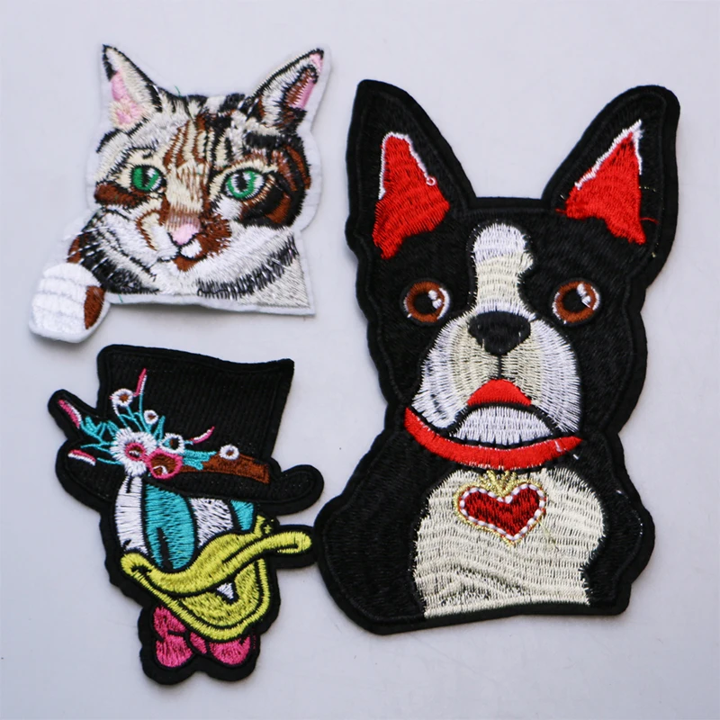 High-end animal patch cat dog duck icon embroidered applique patches for DIY Iron on badges on clothes stickers
High-end animal patch cat dog duck icon embroidered applique patches for DIY Iron on badges on clothes stickers