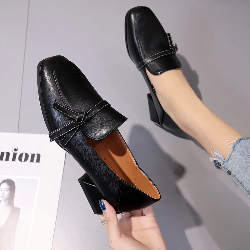 British Style Slip On Shoes For Women Square Toe Oxfords Women's Shallow Mouth Black Flats Soft Loafers Woman Ladies' Footwear
British Style Slip On Shoes For Women Square Toe Oxfords Women's Shallow Mouth Black Flats Soft Loafers Woman Ladies' Footwear