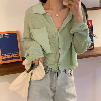 Alien Kitty Linen Loose Short Knitted 2020 Chic Minimalist Casual Thin Cardigans All Match Solid High Waist Women Loose Shirts
Alien Kitty Linen Loose Short Knitted 2020 Chic Minimalist Casual Thin Cardigans All Match Solid High Waist Women Loose Shirts