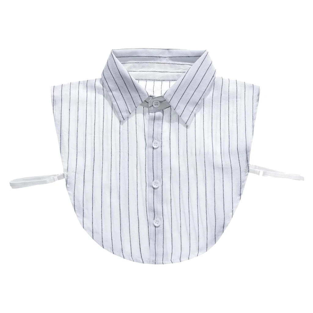 Stripe False Faux Half Shirt Detachable Fake Collar Half Shirt Blouse Choker Stripe False Faux Half Shirt Detachable Fake Collar Half Shirt Blouse Choker