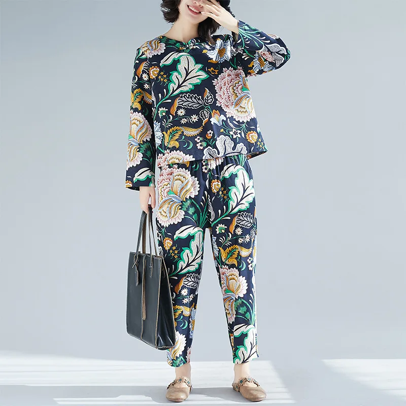 Photo Shoot 2019 Spring New Style Large Size Cotton Linen Retro National Wind Printed Long Sleeve Two-Piece Set
Photo Shoot 2019 Spring New Style Large Size Cotton Linen Retro National Wind Printed Long Sleeve Two-Piece Set