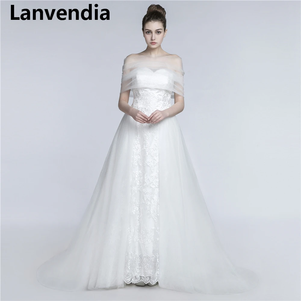 Lanvendia Luxury Embroidered Wedding Dresses For Women Sexy Strapless Tulle Bridal Wedding Gowns 2020 Vestido De Novia 
Lanvendia Luxury Embroidered Wedding Dresses For Women Sexy Strapless Tulle Bridal Wedding Gowns 2020 Vestido De Novia