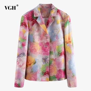 VGH Casual Print Women Blazer Notched Collar Long Sleeve Loose Elegant Hit Color Suit For Female Fashion Clothes 2020 Summer New
VGH Casual Print Women Blazer Notched Collar Long Sleeve Loose Elegant Hit Color Suit For Female Fashion Clothes 2020 Summer New