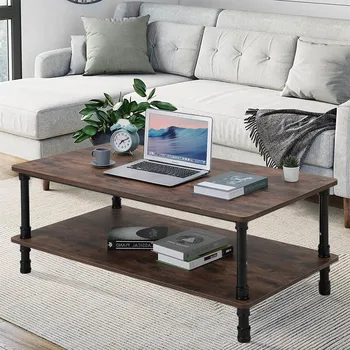 Coffee Table Modern Industrial Wide Rectangle in Walnut Brown with Storage Multi-layer Family Room Livingroom Sofa Table Bedside
Coffee Table Modern Industrial Wide Rectangle in Walnut Brown with Storage Multi-layer Family Room Livingroom Sofa Table Bedside