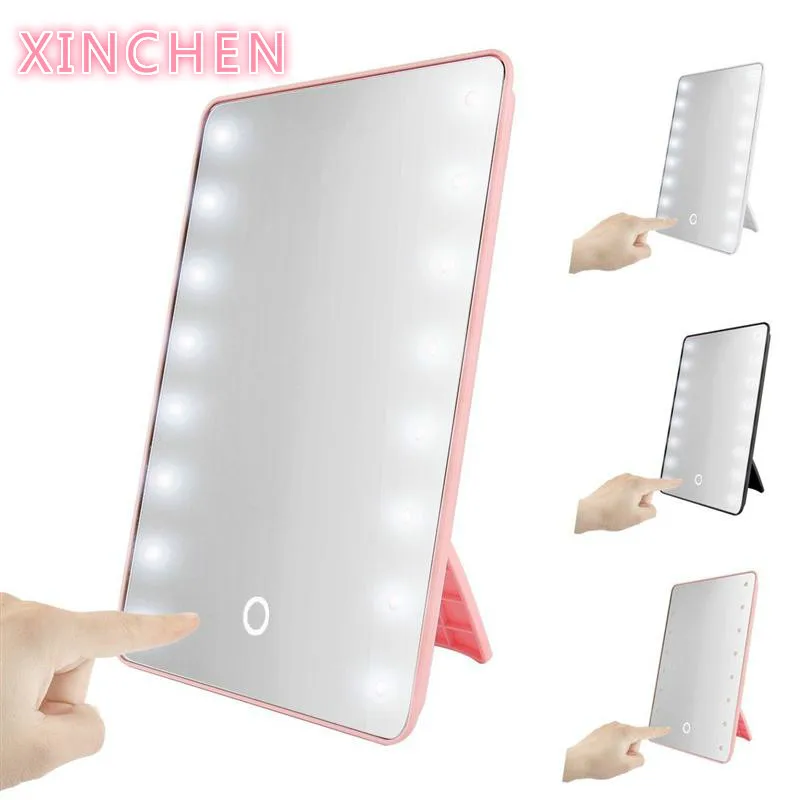 Makeup Mirror With 16 LEDs Cosmetic Mirror With Touch Dimmer Switch Battery Operated Vanity Mirror With Stand For Tabletop
Makeup Mirror With 16 LEDs Cosmetic Mirror With Touch Dimmer Switch Battery Operated Vanity Mirror With Stand For Tabletop