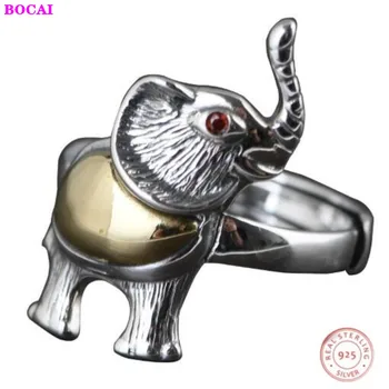 S925 sterling silver women's ring retro Thai silver ring female fashion auspicious Elephant opening pure Silver Ring 2020 new 
S925 sterling silver women's ring retro Thai silver ring female fashion auspicious Elephant opening pure Silver Ring 2020 new