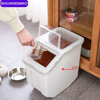 Pet Dog Food Storage Container 23L Dry Cat Food Box Bag Moisture Proof Airtight Seal With Measuring Cup Kitten Litter Products
Pet Dog Food Storage Container 23L Dry Cat Food Box Bag Moisture Proof Airtight Seal With Measuring Cup Kitten Litter Products