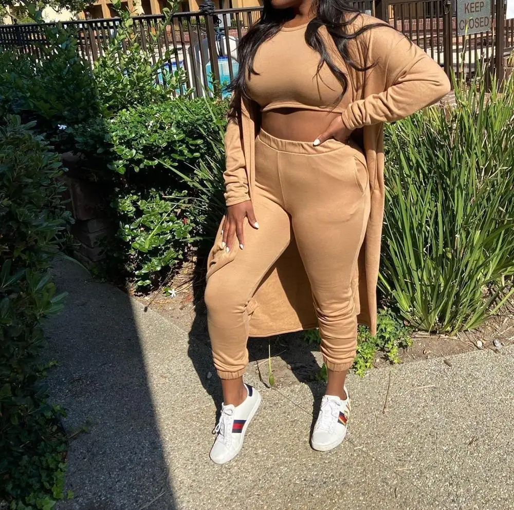 Echoine Autumn Women Two Piece set Sleeveless Crop Top and Pants Three Piece Set Long Cardigans Coat Outwear Club Outfits
Echoine Autumn Women Two Piece set Sleeveless Crop Top and Pants Three Piece Set Long Cardigans Coat Outwear Club Outfits