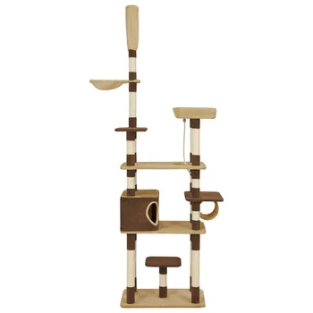 Cat Tree with Sisal Scratching Posts Brown 235 cm Cats' Play Center Cat Gym Easy to Maintain and to Assemble for Multi-Cats
Cat Tree with Sisal Scratching Posts Brown 235 cm Cats' Play Center Cat Gym Easy to Maintain and to Assemble for Multi-Cats