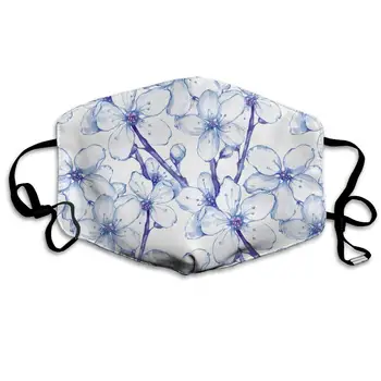 Blue Watercolor Floral Washable Reusable Mask, Cotton Anti Dust Half Face Mouth Mask For Kids Teens Men Women With Adjustable
Blue Watercolor Floral Washable Reusable Mask, Cotton Anti Dust Half Face Mouth Mask For Kids Teens Men Women With Adjustable