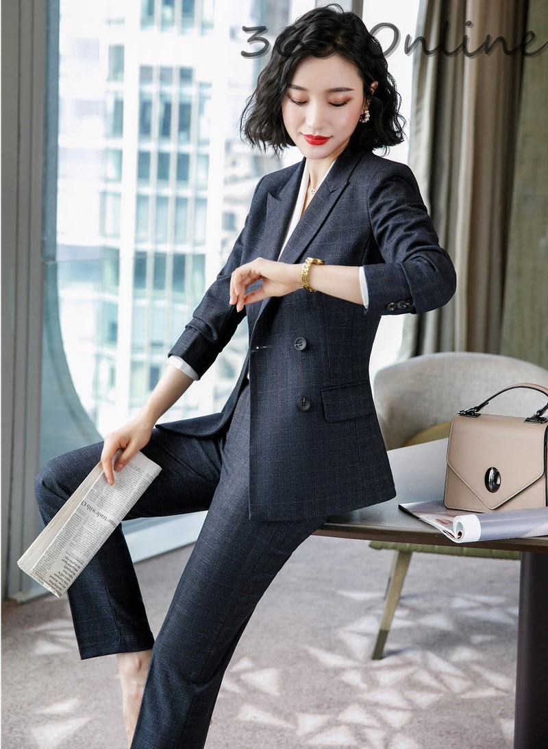 High Quality Fabric Formal Business Suits with Pants and Jackets Coat Autumn Winter Office Ladies Work Wear Blazers Pantsuits
High Quality Fabric Formal Business Suits with Pants and Jackets Coat Autumn Winter Office Ladies Work Wear Blazers Pantsuits