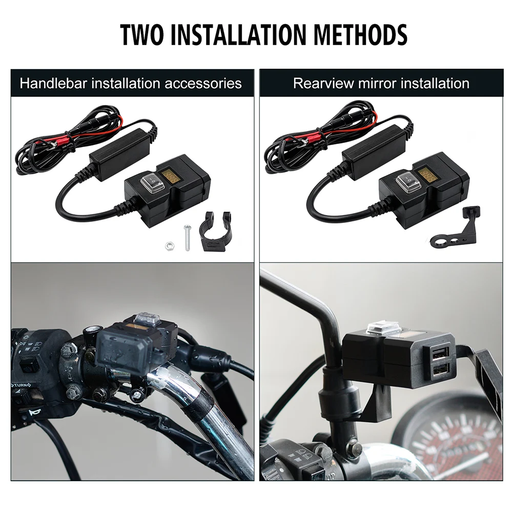WUPP 9V-32V Motorcycle Dual USB Charger Kit Quick Charge 3.0 Dual USB Charger for Smart Phone Tablet GPS Charger Car electronics
WUPP 9V-32V Motorcycle Dual USB Charger Kit Quick Charge 3.0 Dual USB Charger for Smart Phone Tablet GPS Charger Car electronics