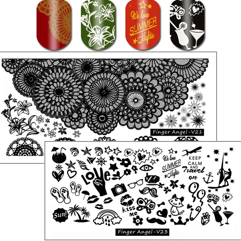 8 Style (V17-24) Nail Stencil Template 1pcs 6x12cm Stencil Stamp Plate,Rectangle Polish Image Nail Art Stencil Sticker Tool xV17
8 Style (V17-24) Nail Stencil Template 1pcs 6x12cm Stencil Stamp Plate,Rectangle Polish Image Nail Art Stencil Sticker Tool xV17