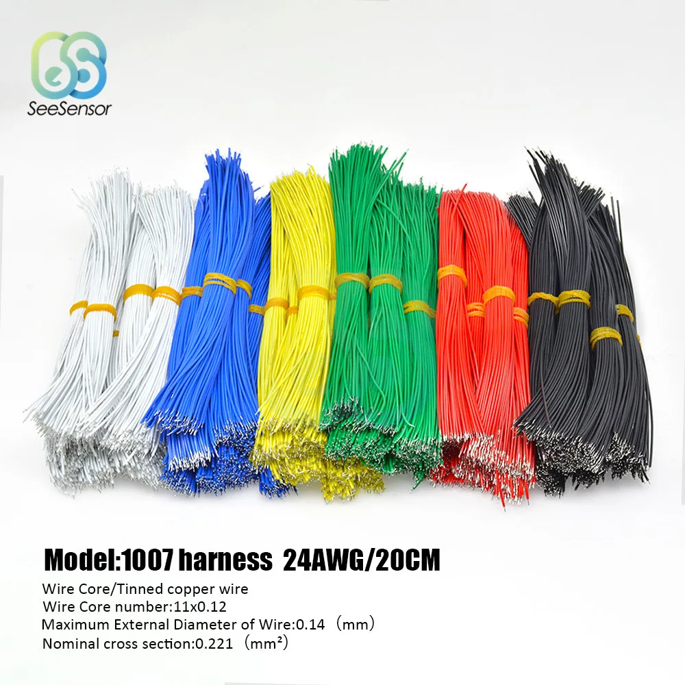 100 шт./лот 24AWG 20 см Оловянная макетная плата PCB припой кабель Fly Jumper провод жестяные