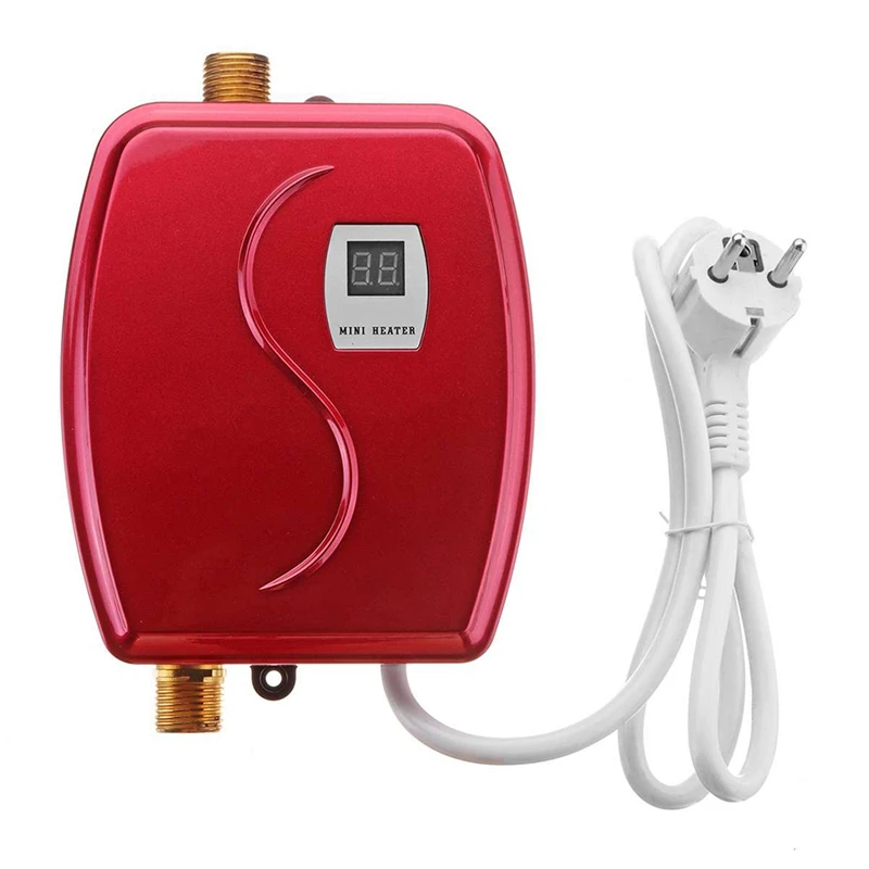 3800W Mini Electric Water Heater Instant Heating LED Display Electric Hot Water Heater Leakage Protection Kitchen EU Plug
3800W Mini Electric Water Heater Instant Heating LED Display Electric Hot Water Heater Leakage Protection Kitchen EU Plug