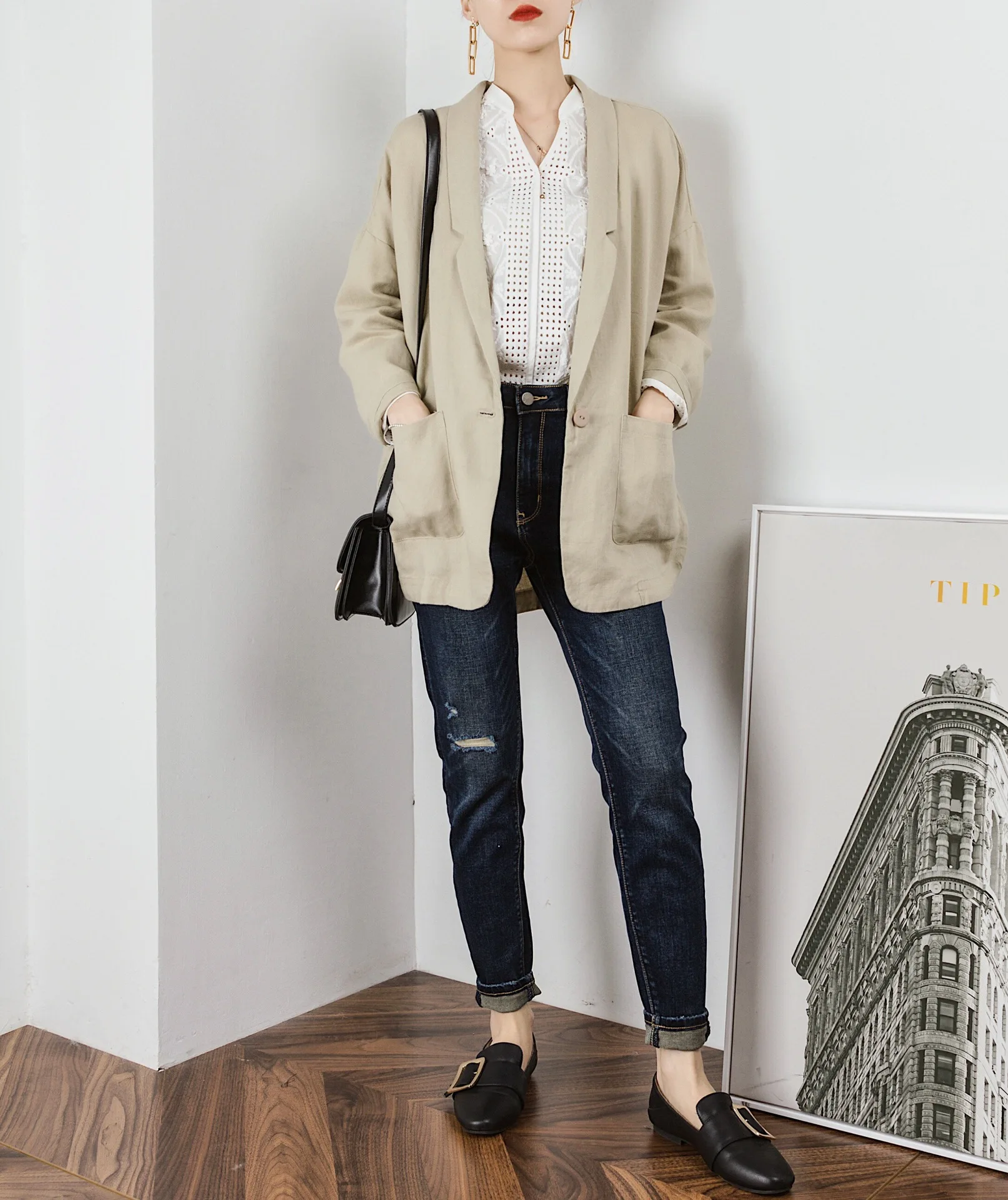 2019 Autumn New Style Blue M Two-color Profile Flax Suit Casual Fashion WOMEN'S Coat
2019 Autumn New Style Blue M Two-color Profile Flax Suit Casual Fashion WOMEN'S Coat