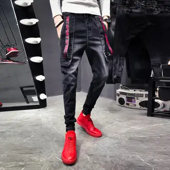 Autumn Winter Fashion Men Jeans Personality Letter Ribbon Denim Men's Jeans Pants Korean Slim Fit Casual Jeans Joggers Men 36-28
Autumn Winter Fashion Men Jeans Personality Letter Ribbon Denim Men's Jeans Pants Korean Slim Fit Casual Jeans Joggers Men 36-28