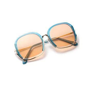 

CZ008 Half Frame Sunglasses Women's color fashion ocean lenses box men's and women's polarized sunglasses