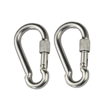 2PCS Stainless Steel 304 Snap Carabiner Clips With Screw Lock 5mm 6mm 7mm 8mm Rigging Hardware For Hammock Camping Hiking
2PCS Stainless Steel 304 Snap Carabiner Clips With Screw Lock 5mm 6mm 7mm 8mm Rigging Hardware For Hammock Camping Hiking