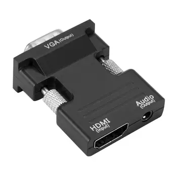 HDMI Female to VGA Male Converter Adapter With Audio Cable Support 1080P Signal Output for Computer Set-top Box
HDMI Female to VGA Male Converter Adapter With Audio Cable Support 1080P Signal Output for Computer Set-top Box