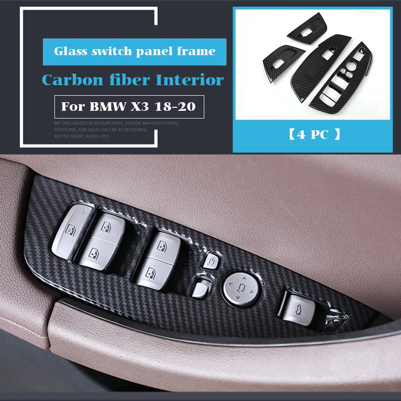 Car Modification Accessories Carbon Fiber Window Control Switch Panel Car Stickers For BMW X3 X4 G01 G02 Interior Styling
Car Modification Accessories Carbon Fiber Window Control Switch Panel Car Stickers For BMW X3 X4 G01 G02 Interior Styling