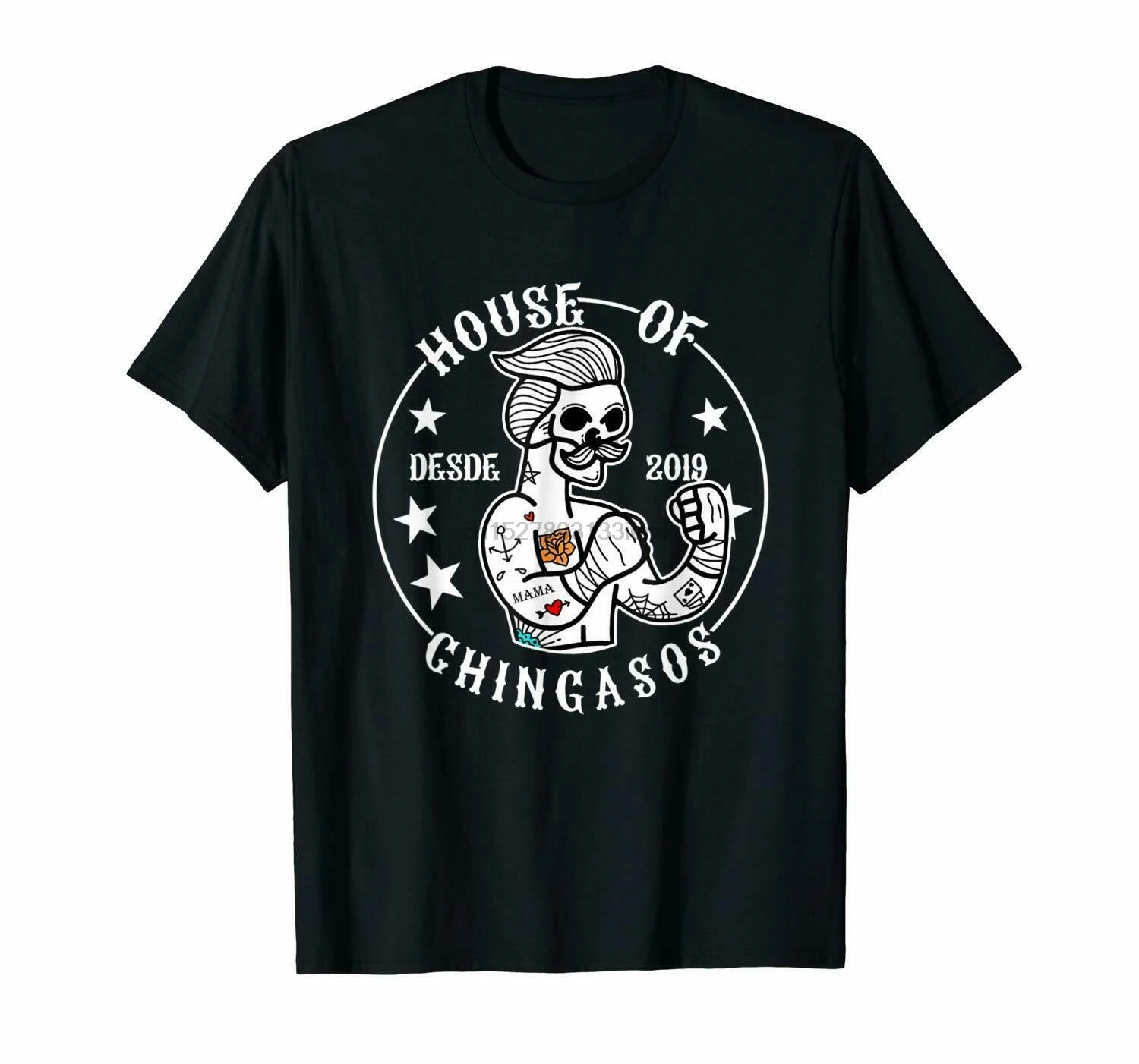 House Of Desde chinggoods Забавные футболки с татуировкой в боксе футболка из хлопка