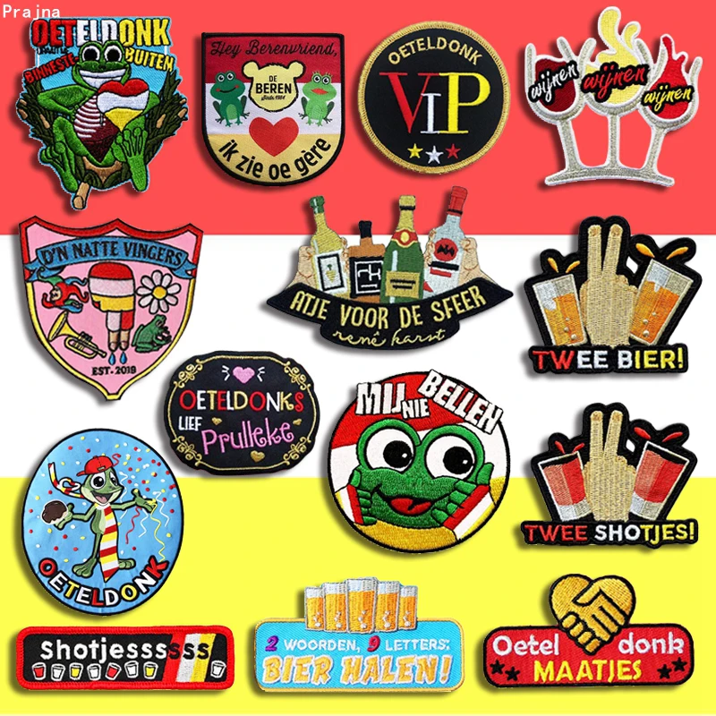 Prajna Oeteldonk Emblem Full Embroidered Frog Carnival for Netherland Iron on Patches on Clothes Embroidered Patches for Clothes
Prajna Oeteldonk Emblem Full Embroidered Frog Carnival for Netherland Iron on Patches on Clothes Embroidered Patches for Clothes