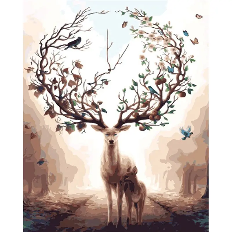 SELILALI Deer Mother And Kids Oil Painting By Numbers For Adults Unique Diy Framed Gift HandPainted Home Wall Decoration Art
SELILALI Deer Mother And Kids Oil Painting By Numbers For Adults Unique Diy Framed Gift HandPainted Home Wall Decoration Art