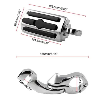 Adjustable Motorcycle Pedal Highway Foot Pegs Peg 1 1/4" 32mm Aperture Long Angled Mount Kit Highway Pegs Foot Rests
Adjustable Motorcycle Pedal Highway Foot Pegs Peg 1 1/4" 32mm Aperture Long Angled Mount Kit Highway Pegs Foot Rests