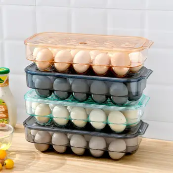 Plastic 16/18 Grids Egg Storage Box Refrigerator Convenient Storage Boxes Egg Tray Food Container Kitchen Gadgets 45a
Plastic 16/18 Grids Egg Storage Box Refrigerator Convenient Storage Boxes Egg Tray Food Container Kitchen Gadgets 45a