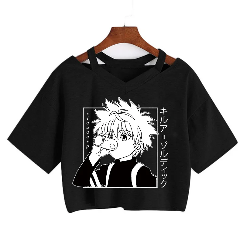 Японское аниме Hunter X футболка с изображением охотника Killua Zoldyck забавный