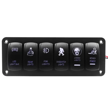 6 gang marine ON-OFF switch panel 12~24V Waterproof Circuit LED Rocker for cars, trucks, boats Cruises
6 gang marine ON-OFF switch panel 12~24V Waterproof Circuit LED Rocker for cars, trucks, boats Cruises