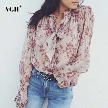 VGH Casual Ruffle Shirts Blouse Female Bow Collar Lantern Long Sleeve Turtleneck Lace Up Tops Women With Tank 2020 Fashion Tide
VGH Casual Ruffle Shirts Blouse Female Bow Collar Lantern Long Sleeve Turtleneck Lace Up Tops Women With Tank 2020 Fashion Tide