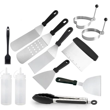 Stainless Steel Griddle Spatula Scraper Grilling Accessories Cooking Barbecue Tool Set Dishwasher Safe Gift Outdoor Camping
Stainless Steel Griddle Spatula Scraper Grilling Accessories Cooking Barbecue Tool Set Dishwasher Safe Gift Outdoor Camping