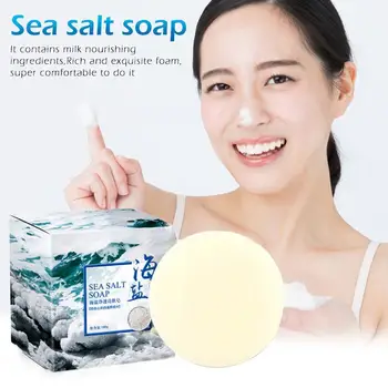 100g Sea Salt Soap Removal Pimple Pores Acne Treatment Goat Skin Moisturizing Base Cleaner Wash Care Face Whitening Milk So Q6Q9 
100g Sea Salt Soap Removal Pimple Pores Acne Treatment Goat Skin Moisturizing Base Cleaner Wash Care Face Whitening Milk So Q6Q9