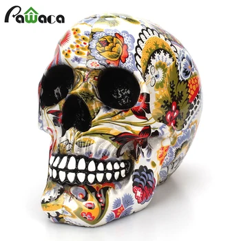 Horror Skull Decoration Resin Human Skeleton Skull Color Flower Painting Halloween Home Bar Table Desktop Decoration Craft Gift
Horror Skull Decoration Resin Human Skeleton Skull Color Flower Painting Halloween Home Bar Table Desktop Decoration Craft Gift