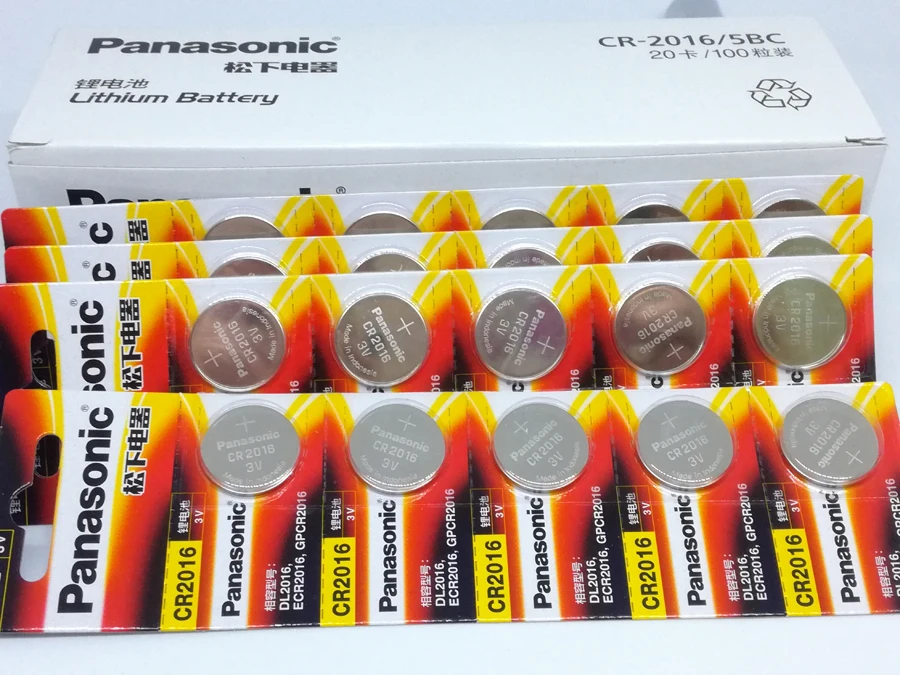 40pcs/lot Panasonic CR2016 3V Button Coin Batteries Cell Watch Toys Computer Calculator Control CR 2016 Lithium Battery
40pcs/lot Panasonic CR2016 3V Button Coin Batteries Cell Watch Toys Computer Calculator Control CR 2016 Lithium Battery