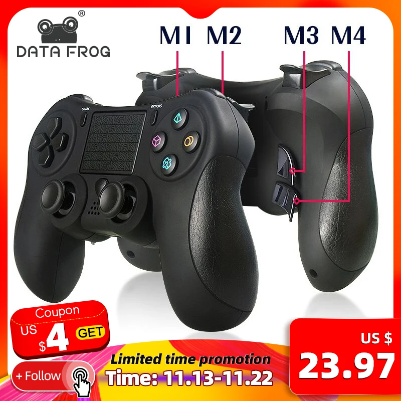 DATA FROG Wireless Bluetooth Game Controller For PS4 Console Game Gamepad For Playstation 4 Double Vibration Joystick For PC/IOS
DATA FROG Wireless Bluetooth Game Controller For PS4 Console Game Gamepad For Playstation 4 Double Vibration Joystick For PC/IOS